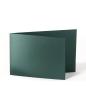 Doppelkarte - Faltkarte 250g/m² DIN A6 quer in metallic grün