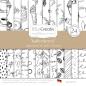 Preview: LaCreativ - Designpapier "Kaffeesketch" Paper Pack 6x6" - 24 Bogen