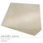 Preview: Cardstock "Metallic" 12"x12" 250g/m² (30,5 x 30,5cm) in metallic sand