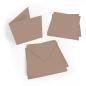 Preview: Faltkarte 15x15cm mit Briefumschlag 16x16cm in taupe