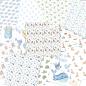 Preview: LaCreativ - Designpapier "Himmelblaues Babyglück" Paper Pack 6x6" - 24 Bogen