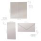 Preview: Faltkarte DIN Lang mit Briefumschlag in metallic puderrosa
