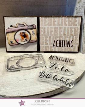 Preview: Kulricke Stempelset "Achtung Foto "  A7 Clear Stamp