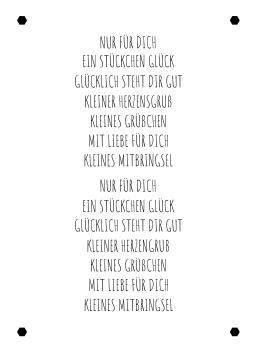 Preview: Kulricke Designpapier - "Nur für dich" Label Papier A7