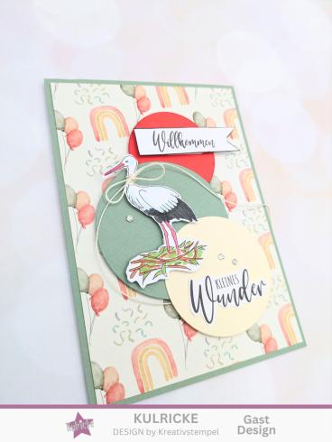 Preview: Kulricke Stempelset "Storchenwunder "  A7 Clear Stamp