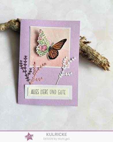 Preview: Kulricke Stempelset "Schmetterlingsgarten" Clear Stamp