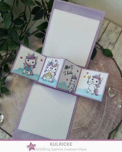 Preview: Kulricke Stempel "Einhorn-Minis" 10x10cm Clear Stamp