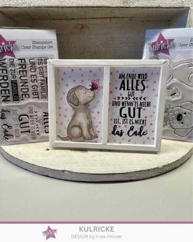 Preview: Kulricke Stempelset "Freunde & Alles gut "  A7 Clear Stamp