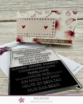 Preview: Kulricke Stempelset "Feierlaune" Label A7 Clear Stamp