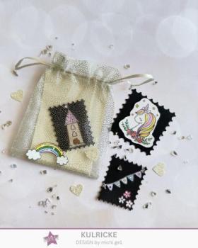 Preview: Kulricke Stempel "Kleine Einhornwelt" 10x10cm Clear Stamp