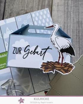 Preview: Kulricke Stempelset "Storchenwunder "  A7 Clear Stamp