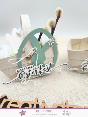 Preview: Bundle Kulricke Stempel "Osterwünsche" & Stanze "Osterwünsche"