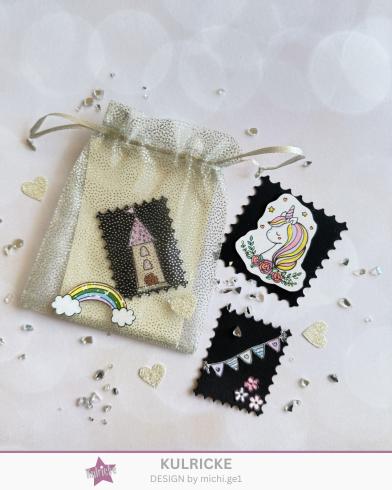 Preview: Kulricke Stempel "Kleine Einhornwelt" 10x10cm Clear Stamp