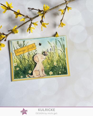 Preview: Kulricke Stempelset "Hundeglück" Clear Stamp