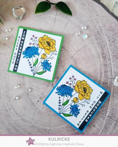 Preview: Kulricke Stempelset "Geburtstag Hochkant Label"  A7 Clear Stamp