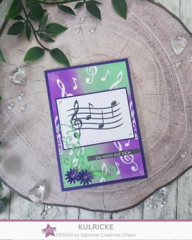 Preview: Kulricke Stempelset "Notensammlung "  A7 Clear Stamp