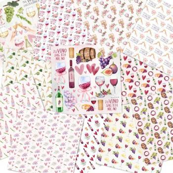 Preview: LaCreativ - Designpapier "Weinliebe" Paper Pack 6x6" - 24 Bogen