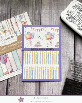 Preview: Kulricke Stempelset "Feierlaune" Label A7 Clear Stamp