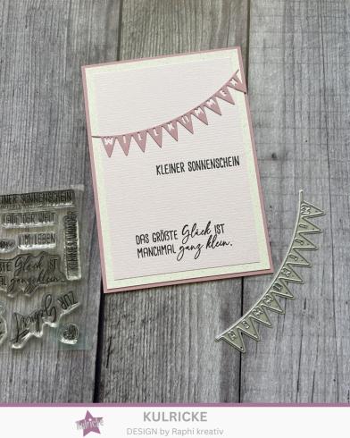 Preview: Kulricke Stanzschablone "Wimpelkette Willkommen " Craft Die