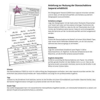 Preview: Bundel Designpapier Geburtstagswünsche & Designpapier Stanzen