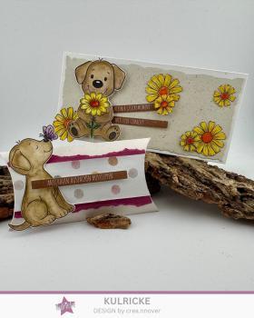 Preview: Kulricke Designpapier - "Mit Liebe gemacht" Label Papier A7