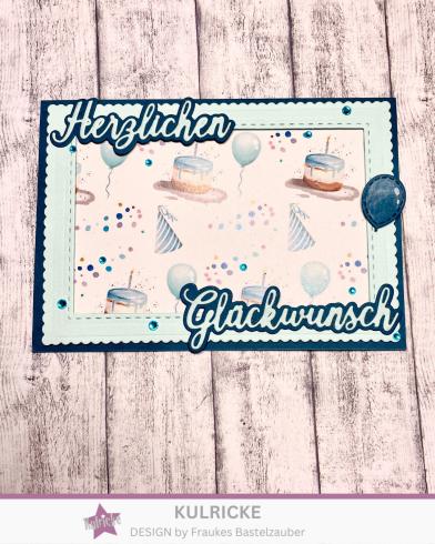 Kulricke Stanzschablone "Herzlichen Glückwunsch mit Schatten" Craft Die