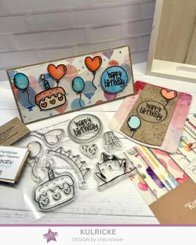 Preview: Kulricke Stempel "Kleine Geburtstagsparty" Clear Stamp