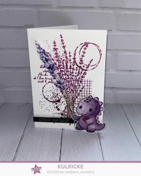 Preview: Kulricke Hintergrundstempel "Lavendel Hintergrund" Clear Stamp