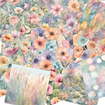 Preview: LaCreativ - Designpapier "Pastellblumen" Paper Pack 6x6" - 24 Bogen