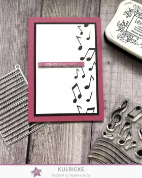 Preview: Kulricke Stempelset "Notensammlung "  A7 Clear Stamp