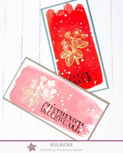 Kulricke Stempelset "Erdbeerstrauch" Clear Stamp