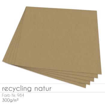 Cardstock "Premium" 12"x12" 300g/m² (30,5 x 30,5cm) in recycling natur