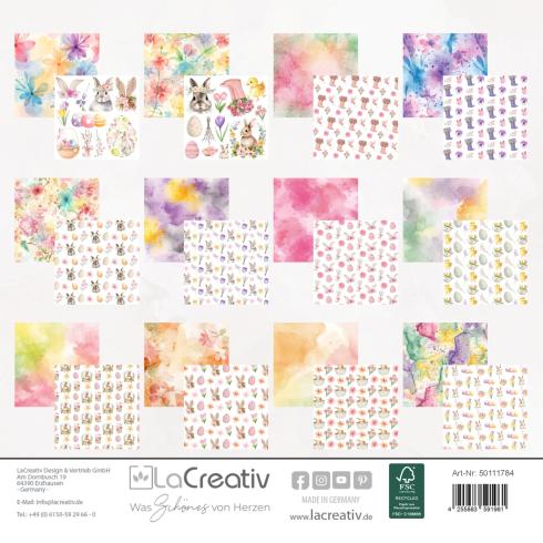 Preview: LaCreativ - Designpapier "Bunter Ostergruß" Paper Pack 6x6" - 24 Bogen