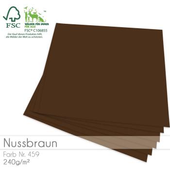 Cardstock 12"x12" 240g/m² (30,5 x 30,5cm) in nussbraun