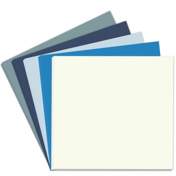 Farbkartonset "Blautöne" 20x Cardstock in 5 Farben Format 12x12 - farbig sortiert