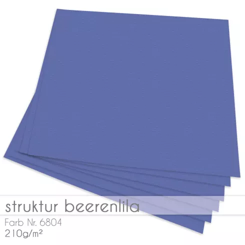 Cardstock "Struktur" 12"x12" 210g/m² (30,5 x 30,5cm) in struktur beerenlila
