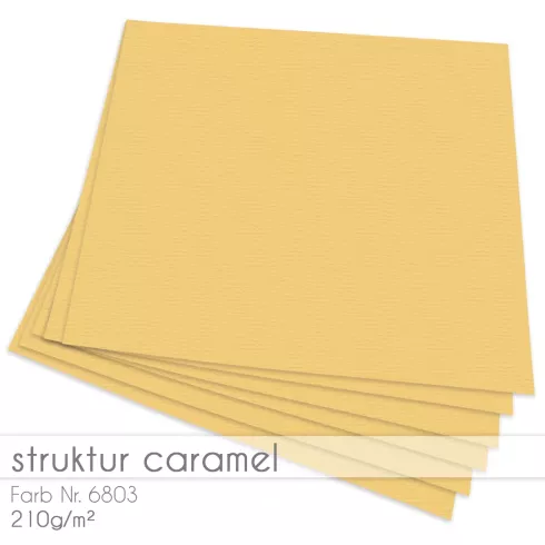 Cardstock "Struktur" 12"x12" 210g/m² (30,5 x 30,5cm) in struktur caramel