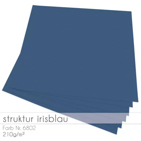 Cardstock "Struktur" 12"x12" 210g/m² (30,5 x 30,5cm) in struktur irisblau