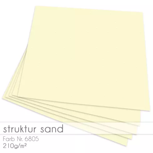 Cardstock "Struktur" 12"x12" 210g/m² (30,5 x 30,5cm) in struktur sand