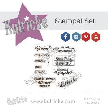 Kulricke Stempelset "Zum Ruhestand" Clear Stamp