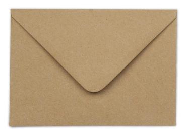 Briefumschläge - Briefhüllen in recycling natur, DIN B6+   120g/m² oF, Nassklebung