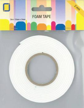 JEJE Produkt Foam Tape 2 m x 12 mm x 2 mm - 3D Schaumklebeband (3.3000)