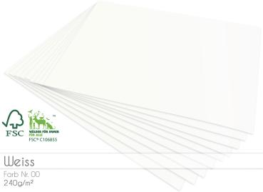 Cardstock - Bastelpapier 240g/m² DIN A4 in weiss