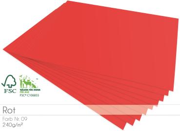 Cardstock - Bastelpapier 240g/m² DIN A4 in rot