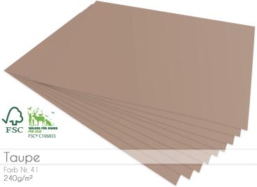 Cardstock - Bastelpapier 220g/m² DIN A4 in taupe