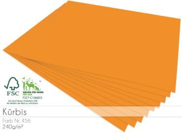 Cardstock - Bastelpapier 240g/m² DIN A4 in kürbis