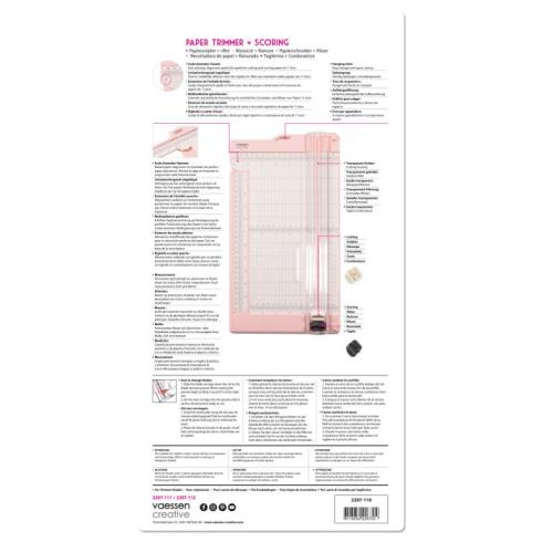 Preview: Vaessen Creative - Papierschneide- und Falzmaschine 15x30,5cm Rosa