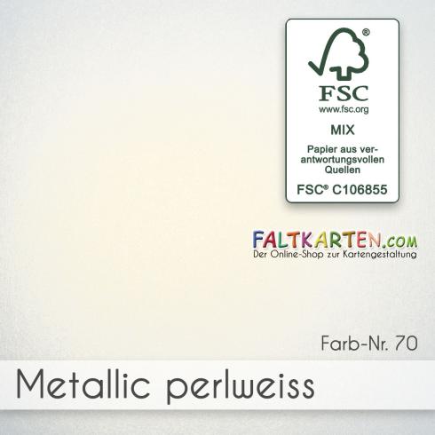 Cardstock - Bastelpapier 250g/m² DIN A4 in metallic-perlweiss