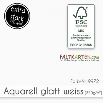 Aquarellpapier glatt 350g/m² DIN A3 in weiss