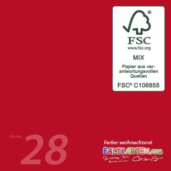 Cardstock 12"x12"  240g/m² (30,5 x 30,5cm) in weihnachtsrot